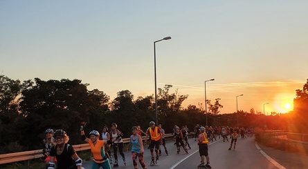 Schneckennudel bei der Skatenight Mannheim. Käfertal Strecke am 8.9.21