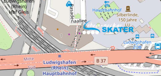 Neuer Start und neues Ziel der Skatenight Ludwigshafen ist ab Juni 2023 der Hauptbahnhof Ludwigshafen.